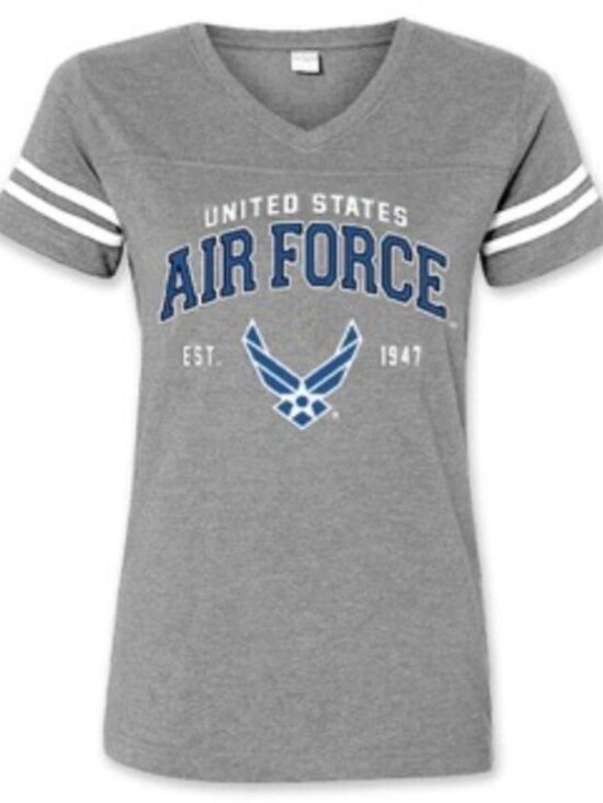Joe Blow's T's Tops - Joe Blow's T's Air Force Ladies Vintage Wings Logo T-Shirt - Womens Shirt